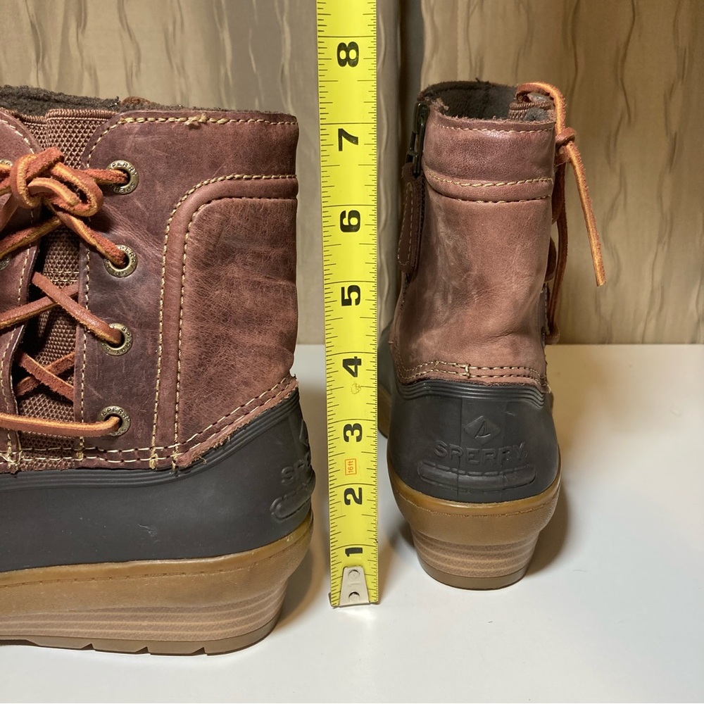 Sperry Top Sider Saltwater Wedge Tide Women's 7 Duck Boot Brown Leather STS80770 - Picture 16 of 16